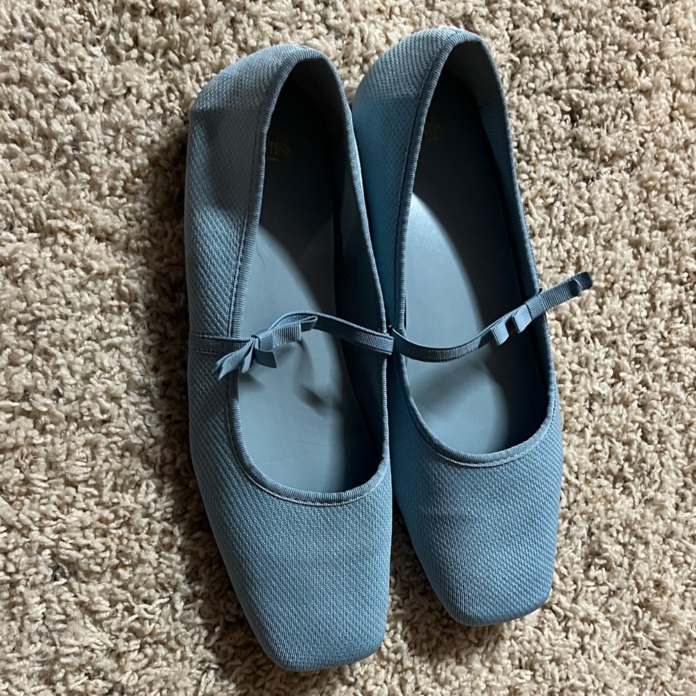 Frances Valentine Textured Blue Flats